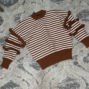 NWOT English Factory Stripe Long Sleeve Crewneck